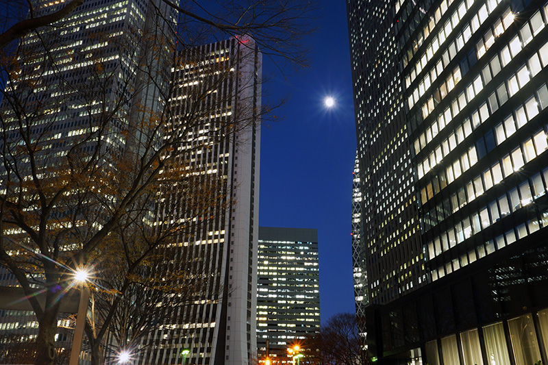 新宿西口 高層ビル街の夜景5